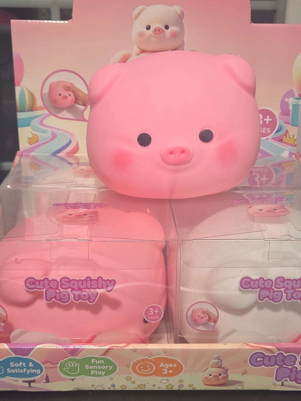 Cute Squishy Pig Toy - Pink Sensory Plush Squeeze